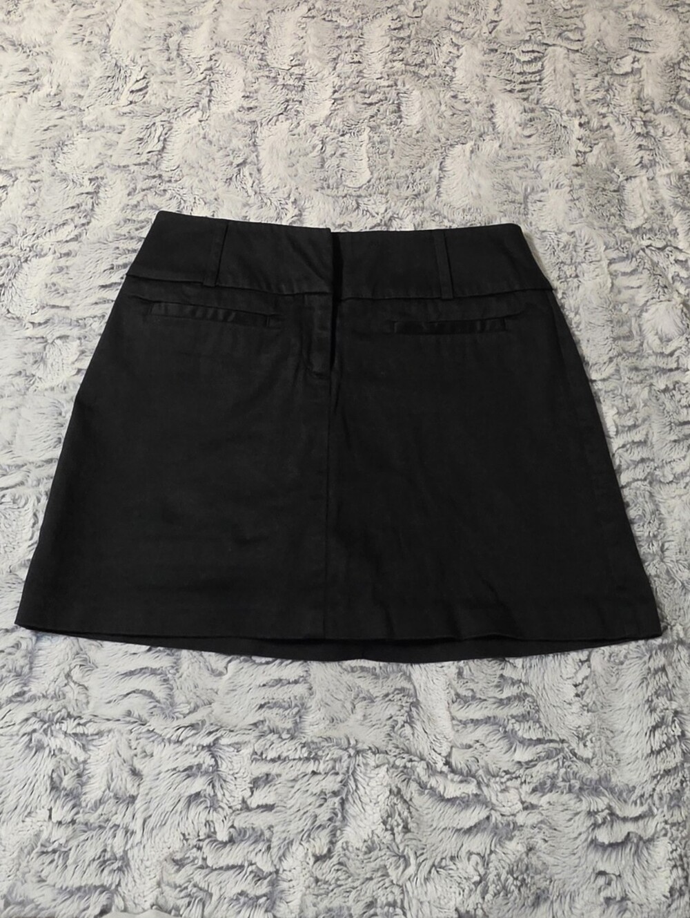 Like New!! Vintage NYC wide belt loop Black cotton mini skort, built in shorts.